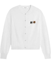 Maison Kitsuné - Fox-Motif Buttoned Cardigan - Lyst