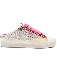 Crime London - Glitter Leopard-Pattern Slip-On Sneakers - Lyst