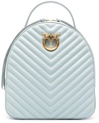 Pinko - Love Quilted Leather Backpack - Lyst