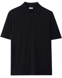 Burberry - Wool Polo Shirt - Lyst