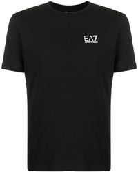 EA7 - Logo Print Crew Neck T-shirt - Lyst