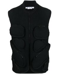 Off-White c/o Virgil Abloh - Multipockets Waffle-Knit Gilet - Lyst