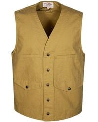 Filson - Button Pocket Cotton Gilet - Lyst