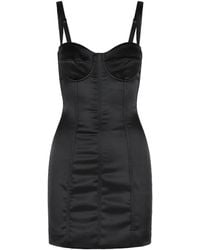 Dolce & Gabbana - Satin Corset Minidress - Lyst