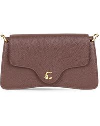 Coccinelle - Mini C-Me Logo-Plaque Grained Leather Shoulder Bag - Lyst