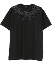 RAXXY - Quilted-Detail T-Shirt - Lyst