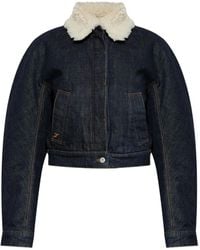 Jacquemus - Ovalo De Nîmes Denim Bomber Jacket - Lyst