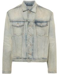 KENZO - Drawn Varsity Denim Jacket - Lyst