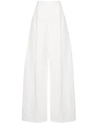 Sportmax - Linen And Cotton Blend Trousers - Lyst