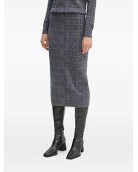 Iceberg - Logo-Jacquard Midi Skirt - Lyst
