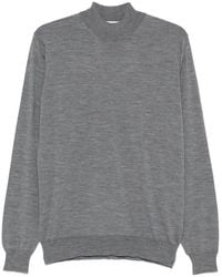 Lardini - High-Neck Wool Sweater - Lyst