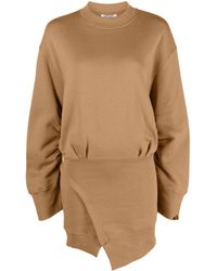 The Attico - Ivory Cotton Sweatshirt Dress - Lyst