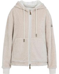 Moncler - Zip-Up Fleece Hooded Jacket - Lyst