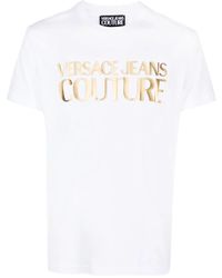 Versace Jeans Couture - T-Shirt mit Logo-Print - Lyst