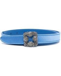 Manolo Blahnik - Hangisi 20Mm Crystal-Embellished Belt - Lyst