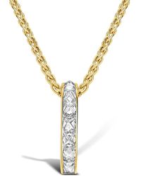Pragnell - 18Kt Rockchic Diamond Bar Pendant Necklace - Lyst