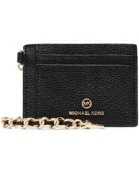 Michael Kors - Small Jet Set Textured-Leather Cardholder - Lyst