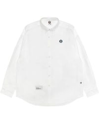 Aape By A Bathing Ape - Moonface Logo-Patch Button-Down Shirt - Lyst