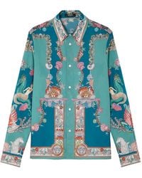 Versace - Silk Shirt With "Coral Theatre" Print - Lyst
