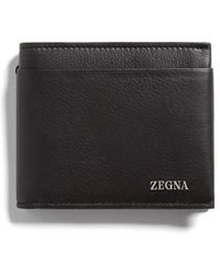ZEGNA - Bi-Fold Deerskin Leather Wallet - Lyst