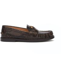 Odissi - Kali Signature Decorative Python-Effect Leather Loafers - Lyst