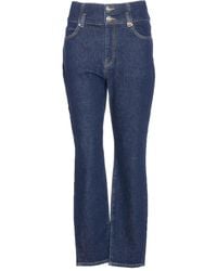 Pinko - High-Waisted Button Jeans - Lyst