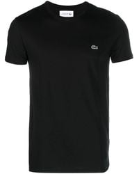 Lacoste - Black Crewneck T-shirt - Lyst