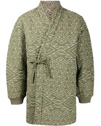Giacca con nodo laterale da Uomo di Maharishi in Blu Uomo Abbigliamento da Giacche da Giacche casual