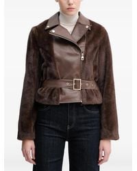 GAUDI - Belted Zip-Up Jacket - Lyst