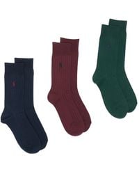 Polo Ralph Lauren - Socken Mit Pony-Stickerei (3 Paar) - Lyst