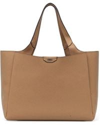 DKNY - Pebbled Leather Logo-Plaque Tote Bag - Lyst