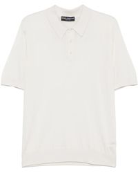 Dolce & Gabbana - Fine-Knit Polo Shirt - Lyst