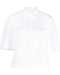 Noir Kei Ninomiya - Cape-sleeve Cotton Shirt - Lyst