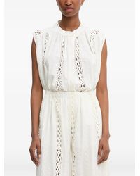 Haveone - Broderie-Anglaise Sleeveless Blouse - Lyst