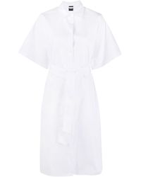 Aspesi - Robe-chemise en coton à manches courtes - Lyst