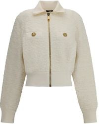 Balmain - Tweed Bomberjack - Lyst