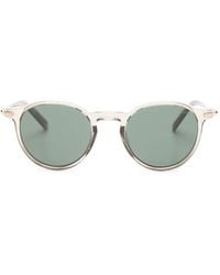 Montblanc - Round-Frame Logo-Detail Sunglasses - Lyst