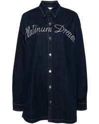 Stella McCartney - X Sorayama Platinum Dream Denim Shirt - Lyst