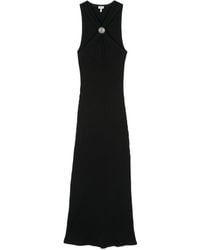 Loewe - Anagram Ribbed Cotton Long Dress - Lyst
