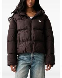 adidas - Quilted Hooded Puffer Jacket - Lyst