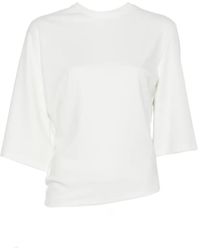 ELEH - Draped Short-Sleeve Sweater - Lyst