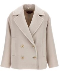 Max Mara - Alpaca-Virgin Wool Blend Double-Breasted Coat - Lyst