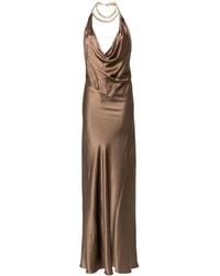 Michelle Mason - Draped Halterneck Dress - Lyst