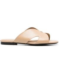 SERGIO MORETTI FIRENZE - Cut-Out Leather Sandals - Lyst