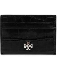 Tory Burch - Croc-Effect Logo-Plaque Card Holder - Lyst