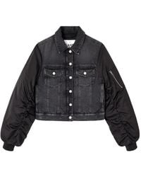 Ganni - Buttoned Denim Jacket - Lyst