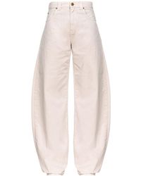 Pinko - High-waisted Tapered Jeans - Lyst