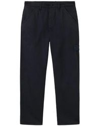 Stone Island - 3100025 Raw-Hand Wool-Cotton Gabardine-Tc_S.I. Ghost Chino Trousers - Lyst