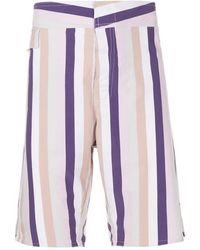 Amir Slama - Striped Mid-Rise Bermuda Shorts - Lyst