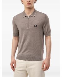 HUGO - Quarter-Zip Logo-Patch Polo - Lyst